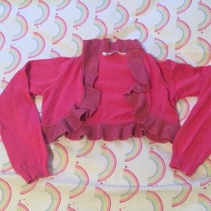 H&M Glitter Ruffle Bolero Cardigan